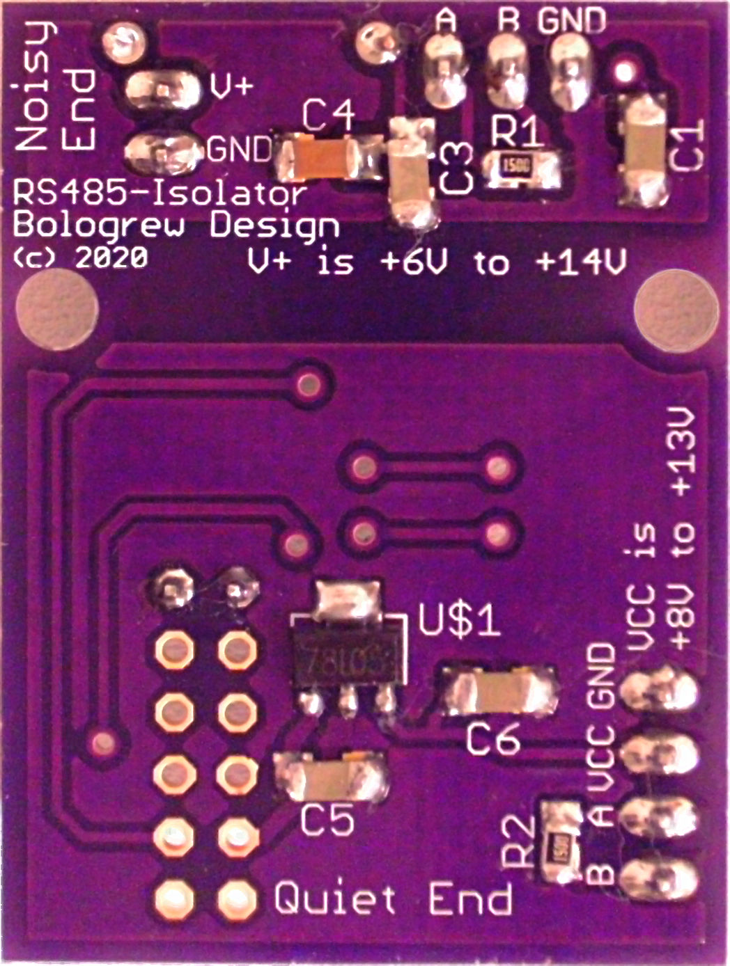 RS485 Isolator bottom